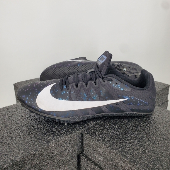 Nike Shoes Men 10 Zoom Rival S 9 Black Indigo Fog Speckle Track  907564-003 - Picture 10 of 13